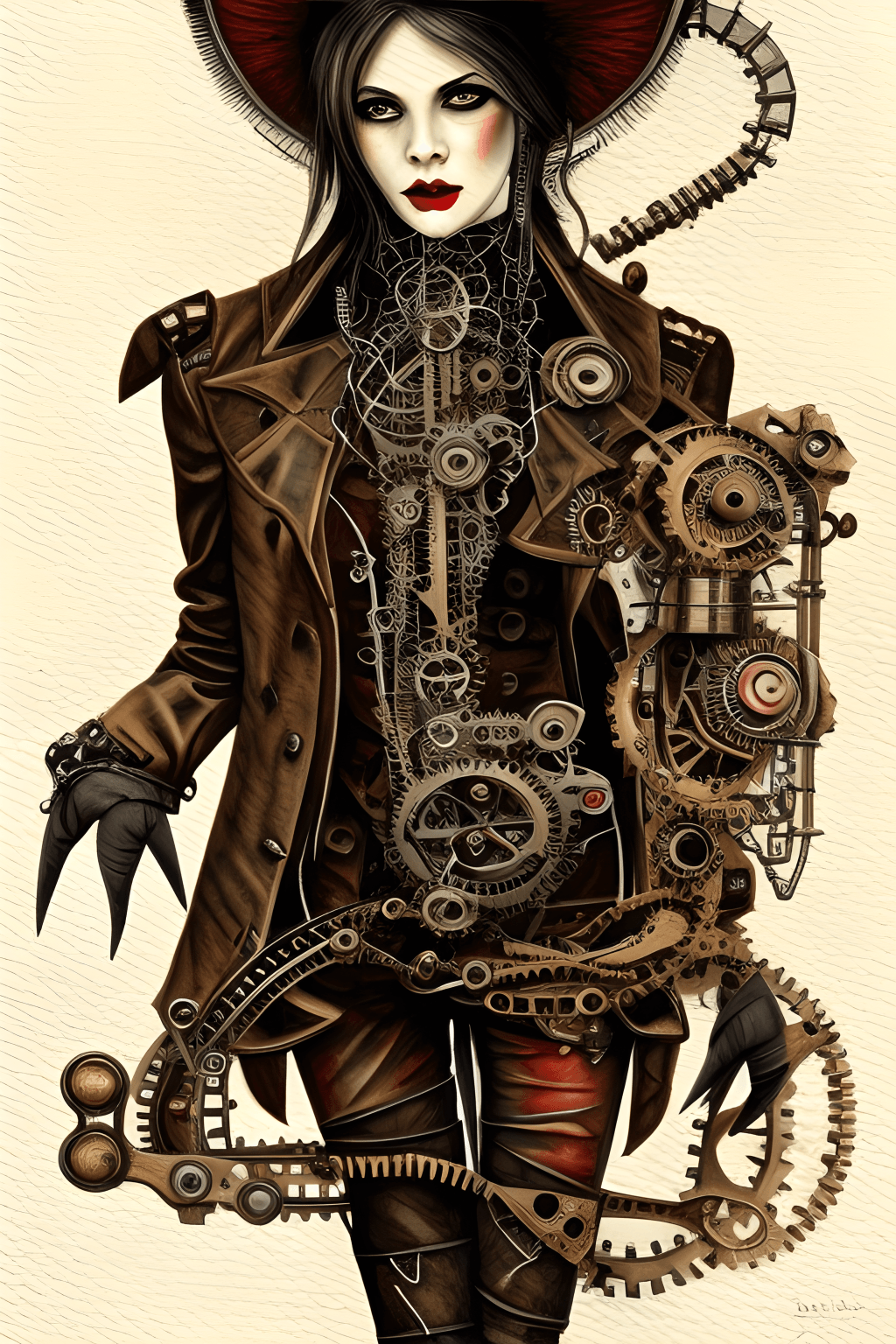 Steampunk Vampire Illustration · Creative Fabrica