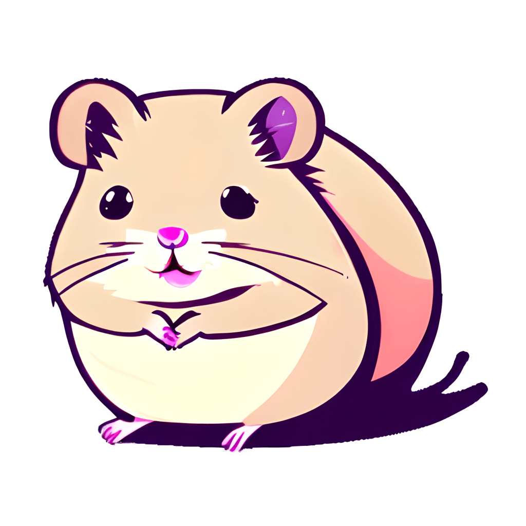Playful Hamster Sticker Kawaii Style · Creative Fabrica