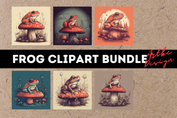 Cottagecore Frog Bundle Graphic by Artbe Merch Store · Creative Fabrica