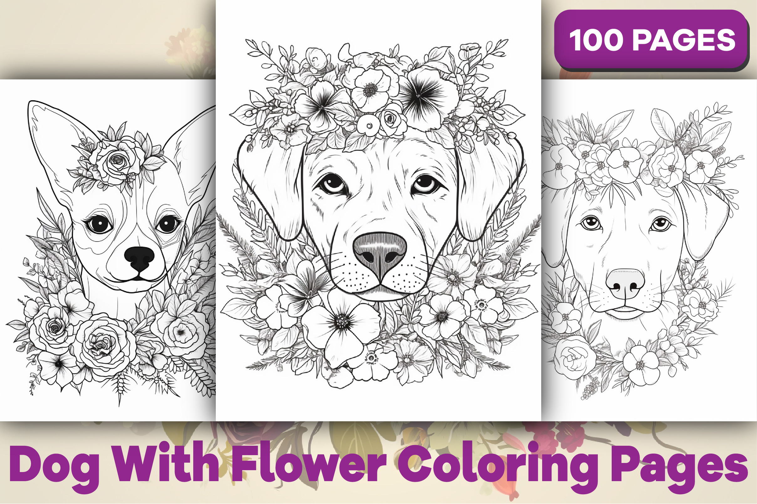 Stained Glass Coloring Book Flowers: Adult Colouring Book Flower