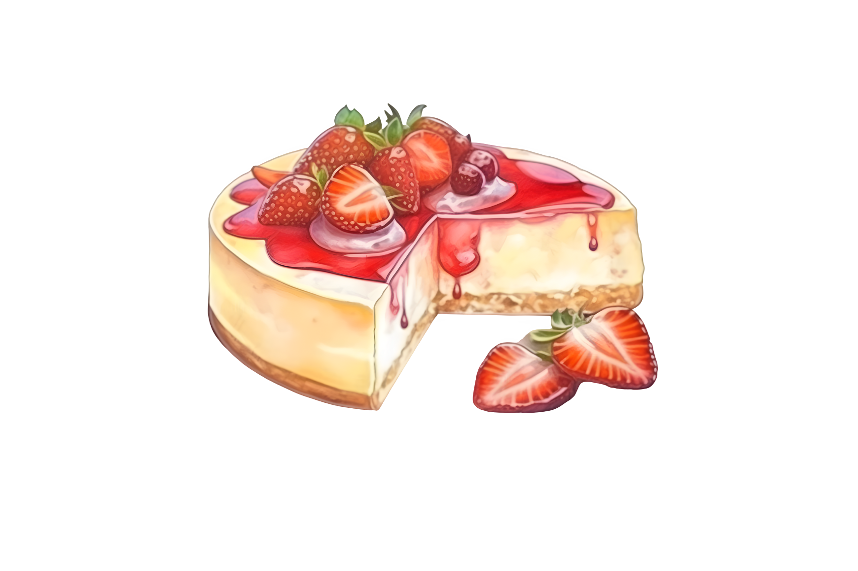 Watercolor Cheesecake Sudlimation Graphic by WatercolorByKr · Creative ...
