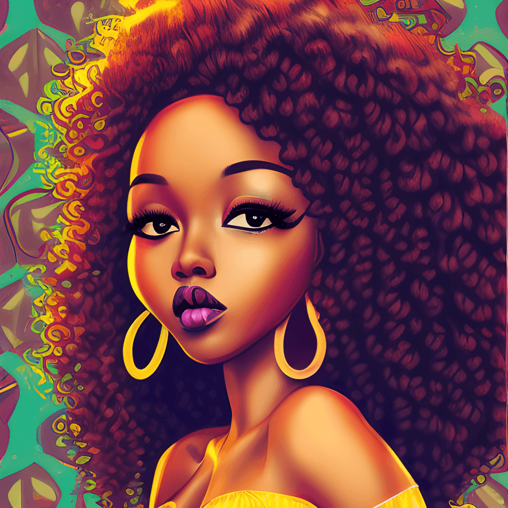 Black Woman Art Graphic · Creative Fabrica