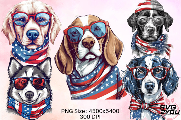 Dog American Flag Graphic by SVG2YOU · Creative Fabrica