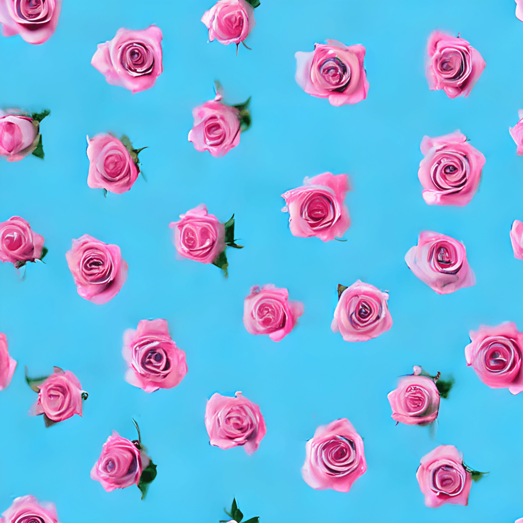 Sky Blue Background With Small Roses · Creative Fabrica