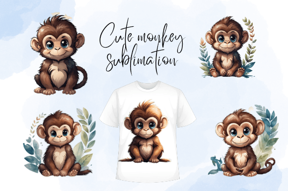 Premium Vector, Baby monkey