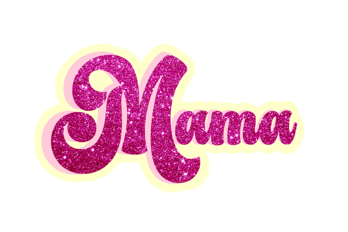 Mama Pink Glitter Text Design Graphic by sakidesjardins · Creative Fabrica