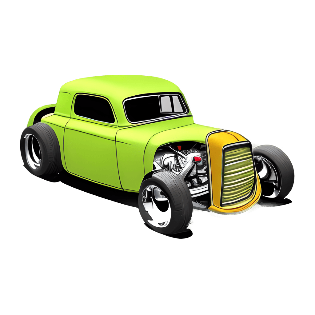 3D HotRod Rat Finx Style Old Chevy Car Mopar Engine · Creative Fabrica