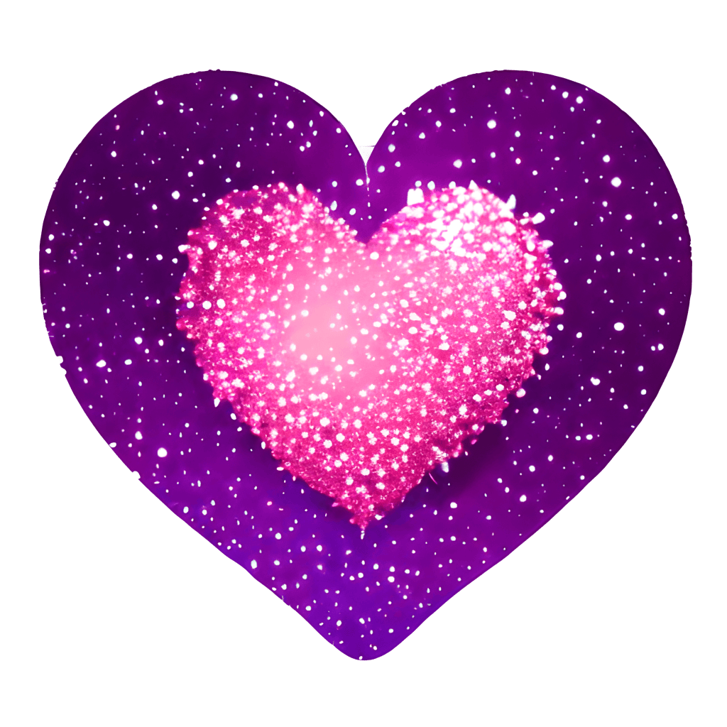 Pink Glitter Flower Heart Graphic · Creative Fabrica