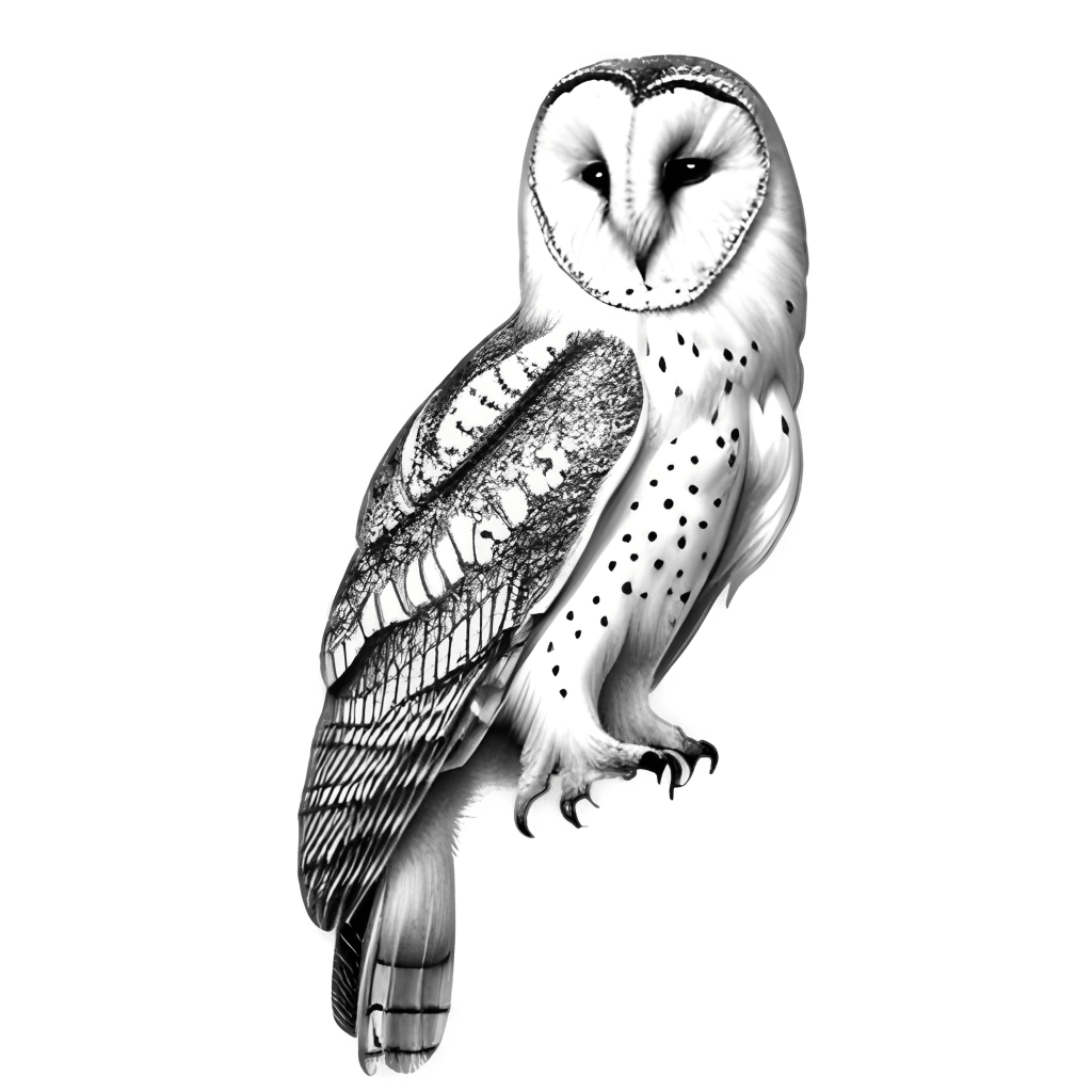 Fluffy Barn Owl Digital Graphic · Creative Fabrica