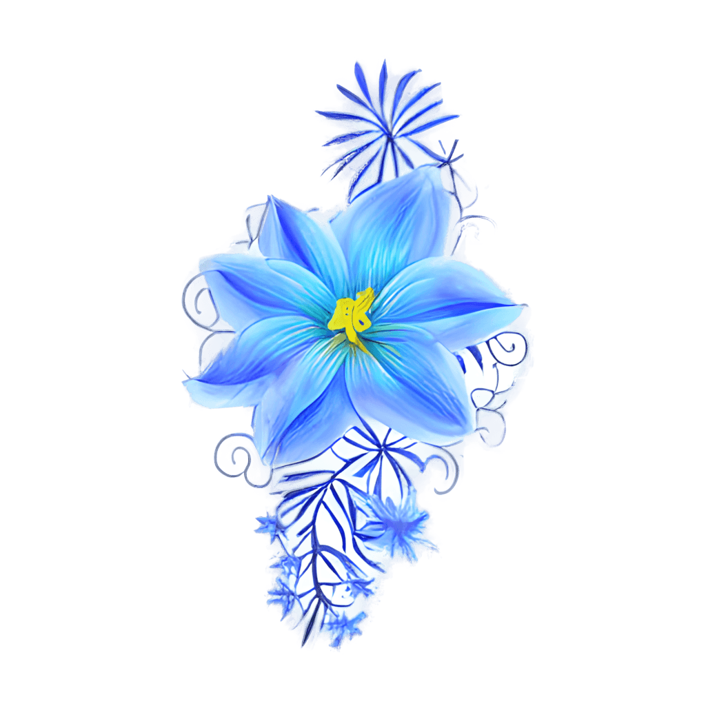 Tropical Flower Smoke Petals Graphic · Creative Fabrica