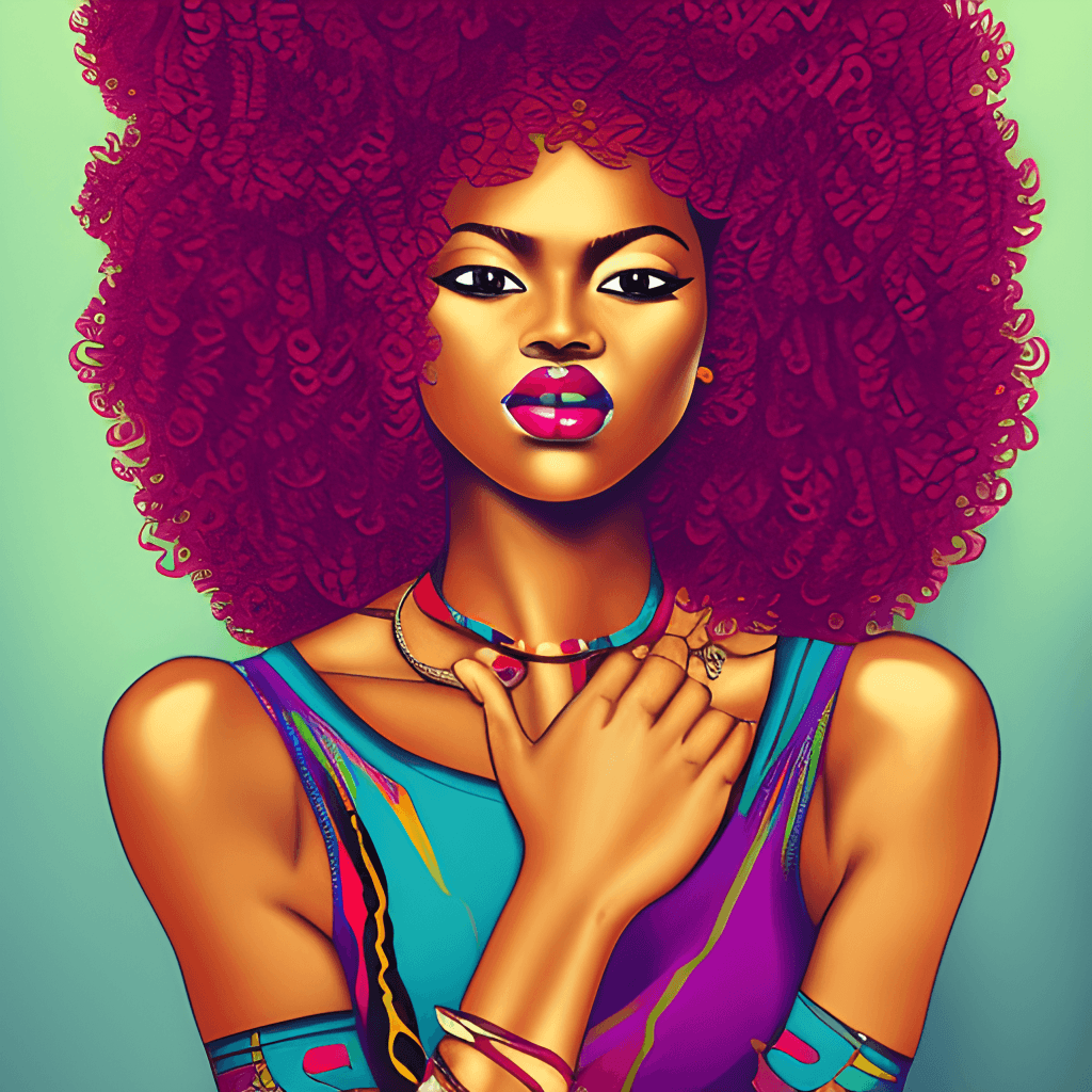 Black Woman Art Graphic · Creative Fabrica