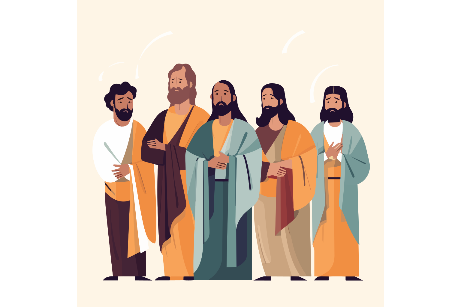 Jesus and Disciples Minimalist Vector 3 Grafika przez LofiAnimations ...