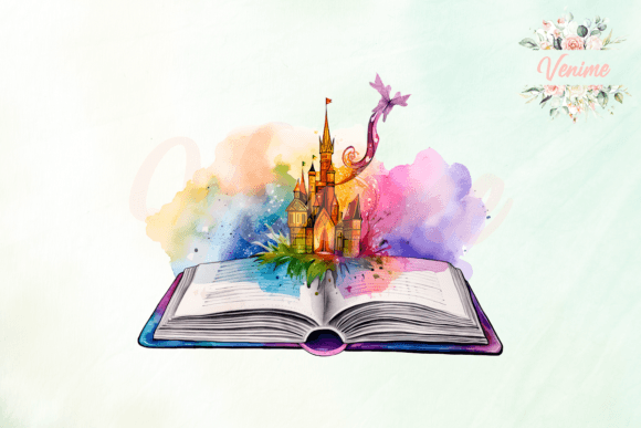 Watercolor Fantasy Books Clipart Graphic by sayedhasansaif04 · Creative  Fabrica