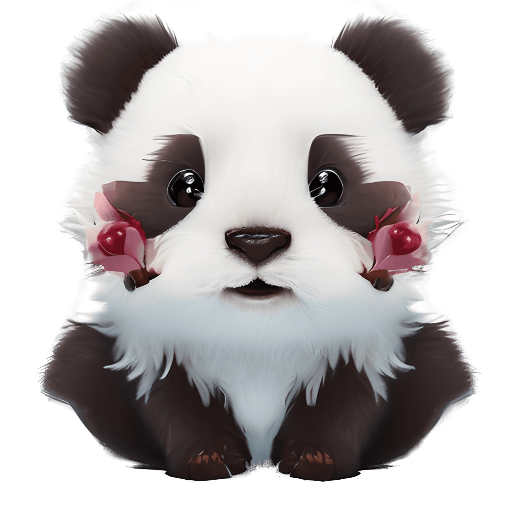 Adorable Cute Happy Baby Scottish Highland Panda · Creative Fabrica