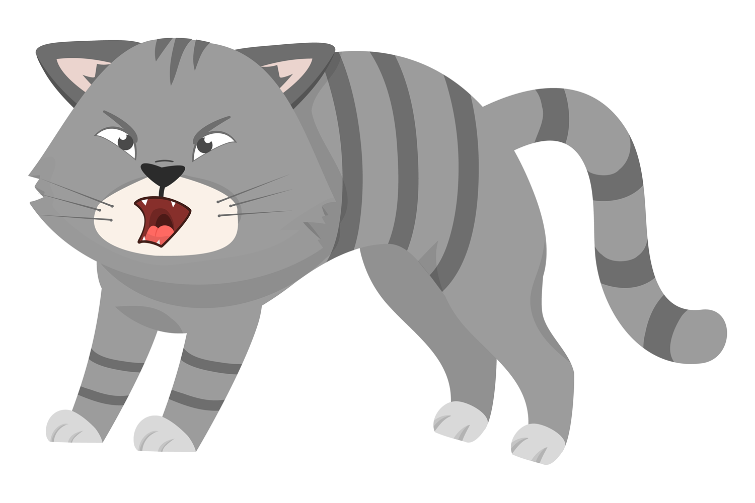 Angry Cat Cartoon Vector & Photo (Free Trial)