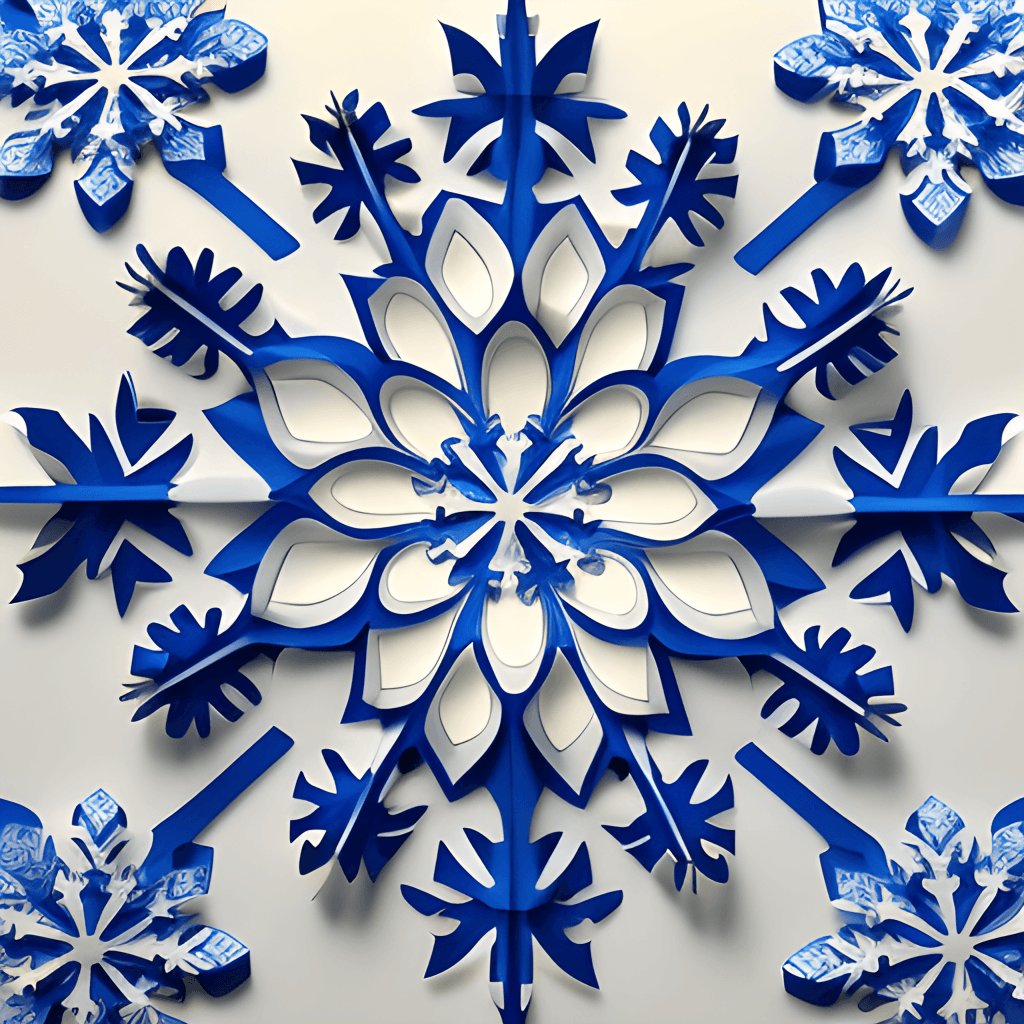 3D Realistic Flowers Snowflake · Creative Fabrica