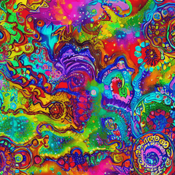 trippy acid art wallpaper