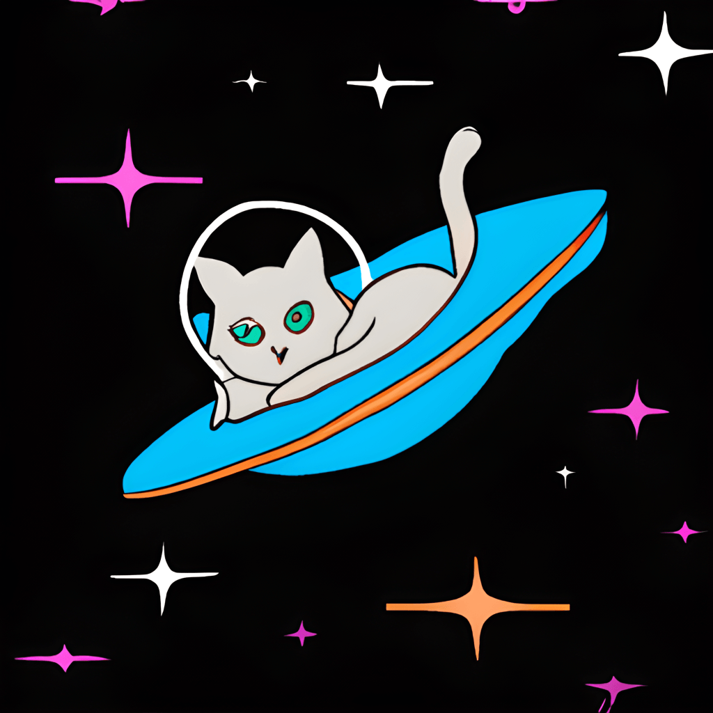 Space Cat Graphic · Creative Fabrica
