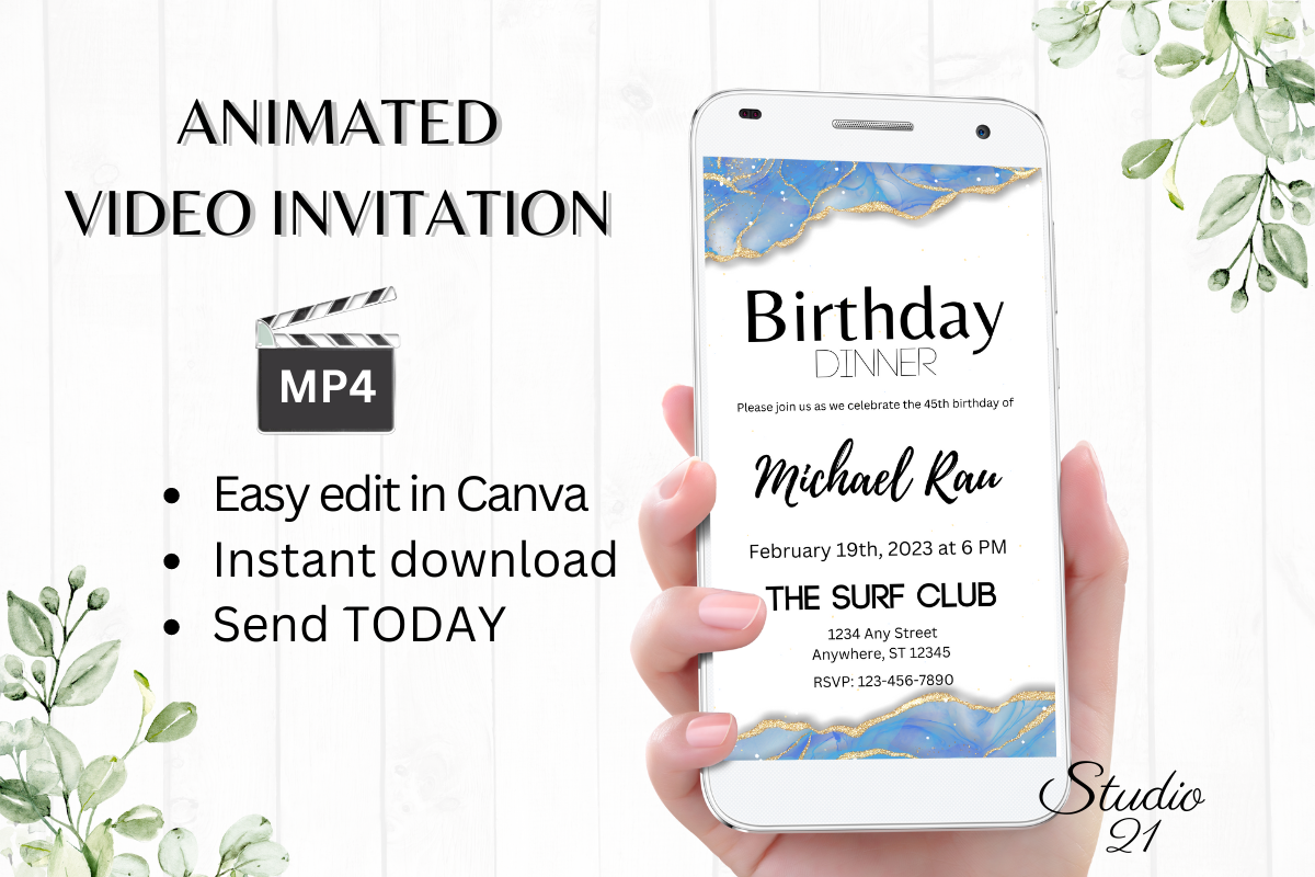 Digital Birthday Invitation Template Graphic by Studio21