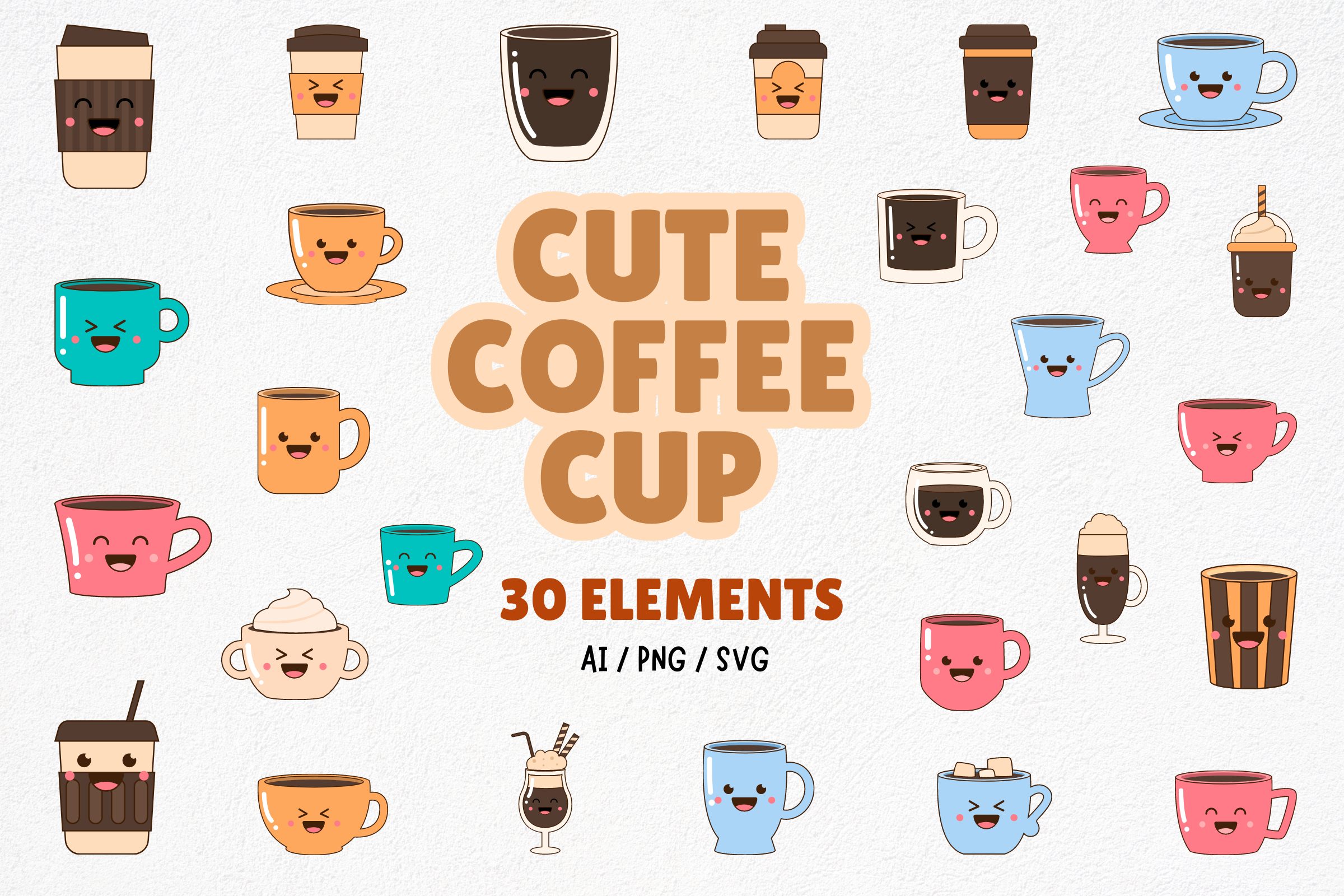Cute Coffee Cup Illustration Graphic by MikeToon Studio · Creative Fabrica