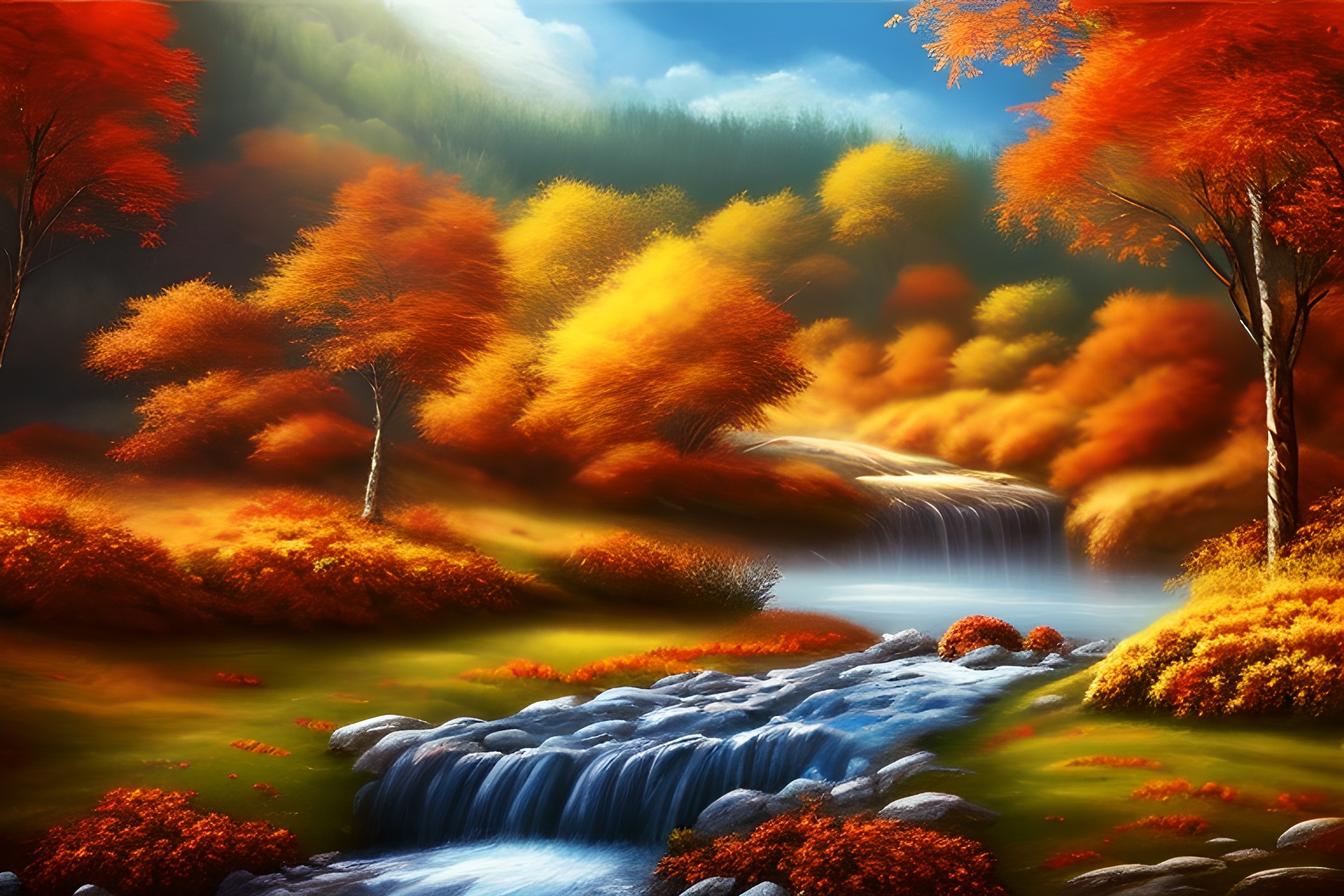 Autumn Scenery Landscape Background Graphic by Fstock · Creative Fabrica