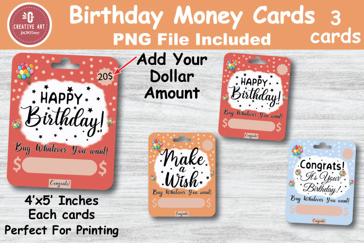 Birthday Money Card PNG Designs - Money Graphic by Jacpot07 · Creative ...