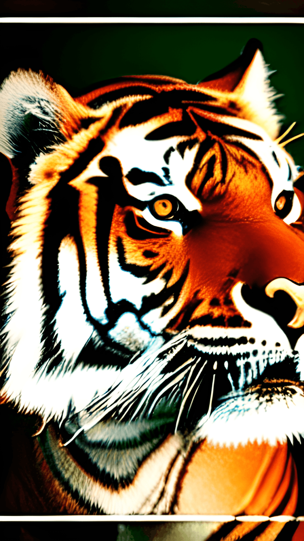 Tiger Realistic Film Grain Tintype · Creative Fabrica