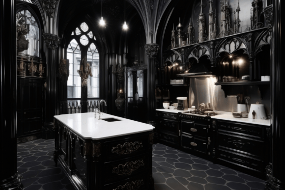 Luxury Gothic Kitchen Graphic by charmsnkissesXOXO · Creative Fabrica