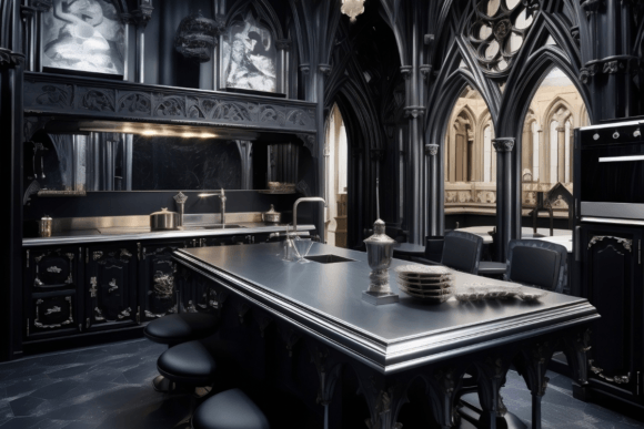 Luxury Gothic Kitchen Graphic by charmsnkissesXOXO · Creative Fabrica