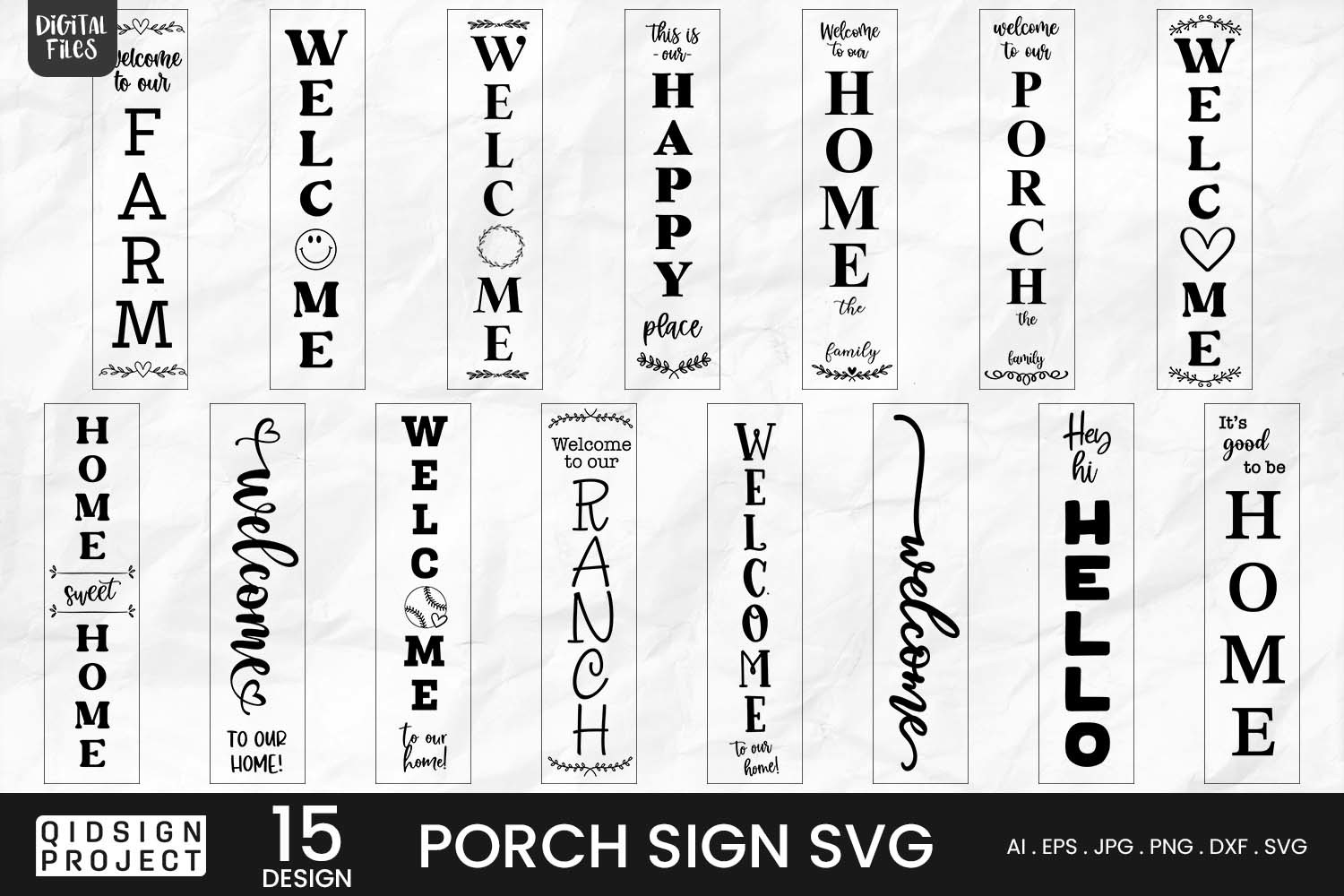 Porch Sign SVG Bundle | 15 Variations Graphic by qidsign project ...