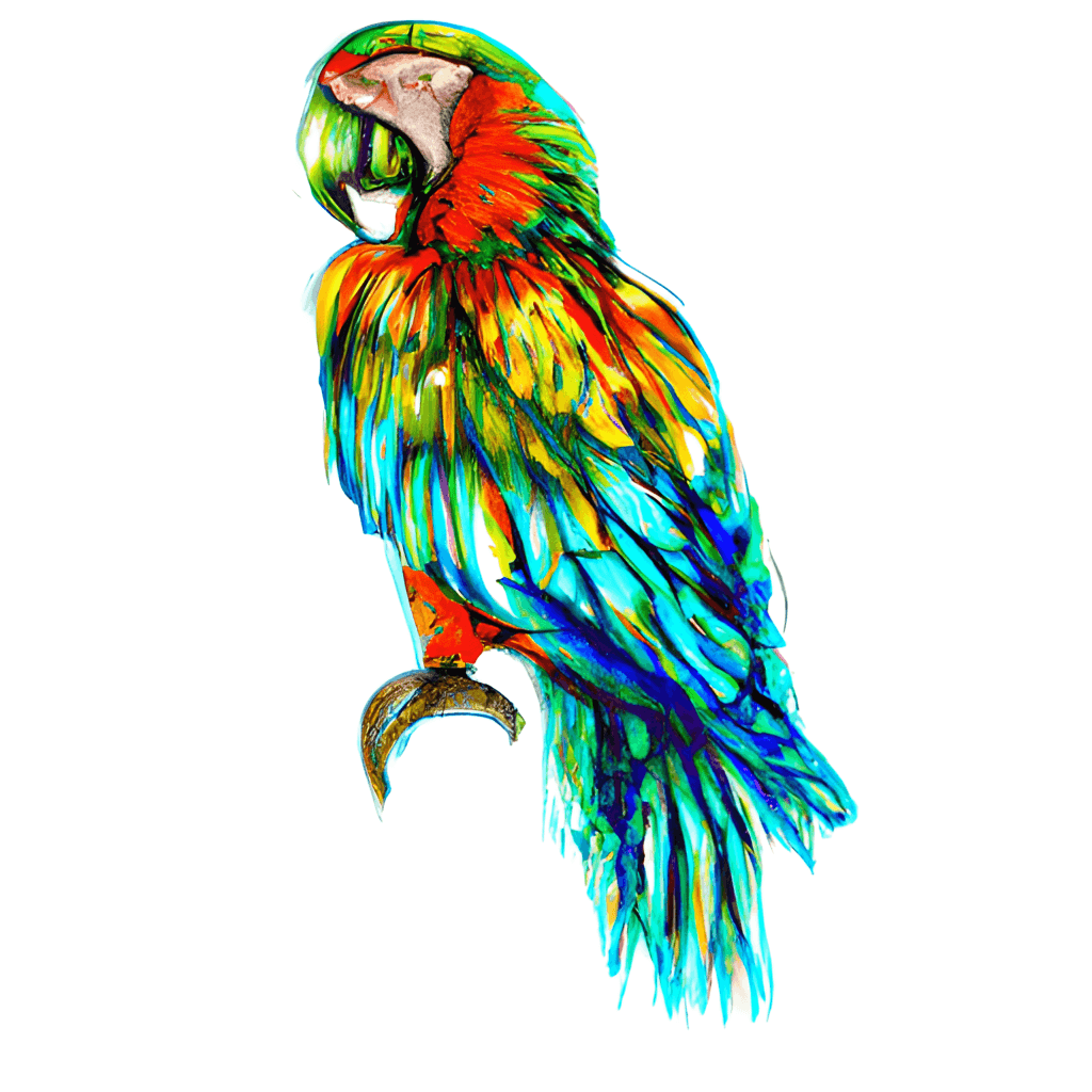 SuperDetailed Watercolor Illustration of a Wild Parrot · Creative Fabrica