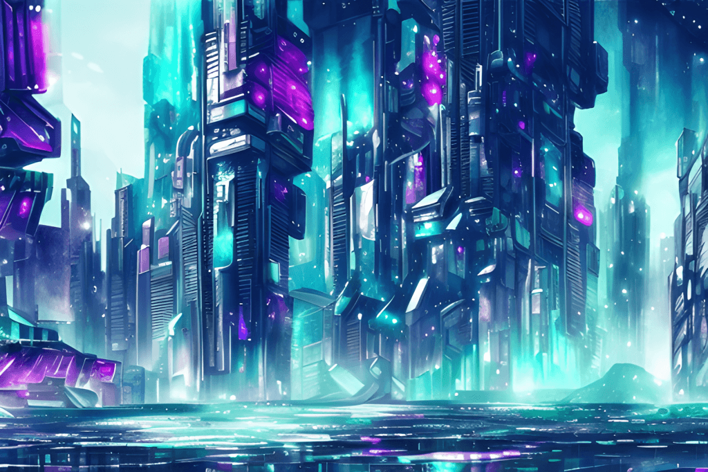 Crystal City Cyberpunk Graphic · Creative Fabrica