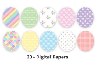 Rainbow Color Printable Patterned Paper Graphic by Lemon Paper Lab ·  Creative Fabrica