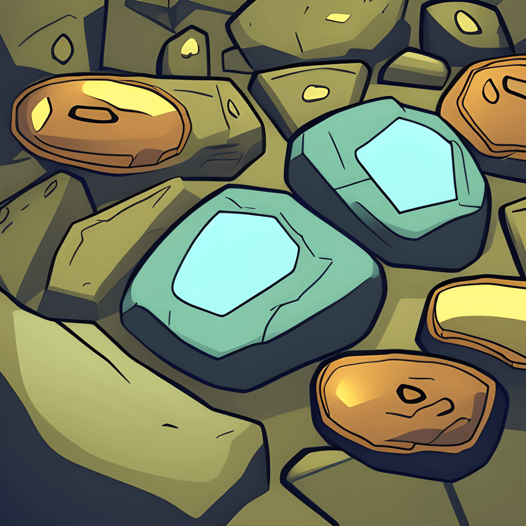 Cinematic Angle Comic Style Radioactive Stones Found in a Cave ...