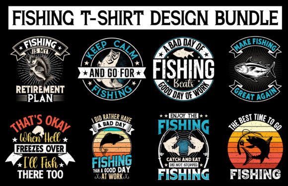 Fishing Vintage T-shirt Design Bundle Graphic by Creative shirts