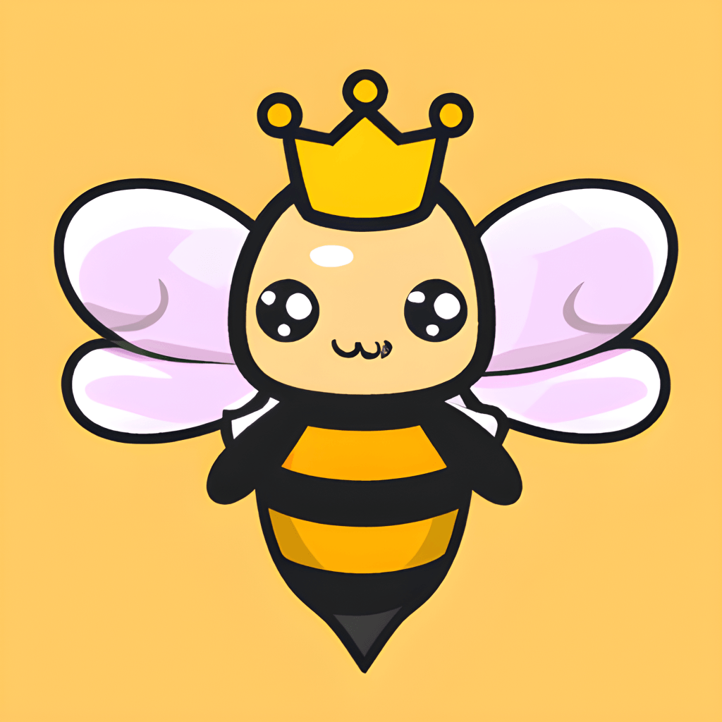 Queen Bee Chibi Graphic · Creative Fabrica