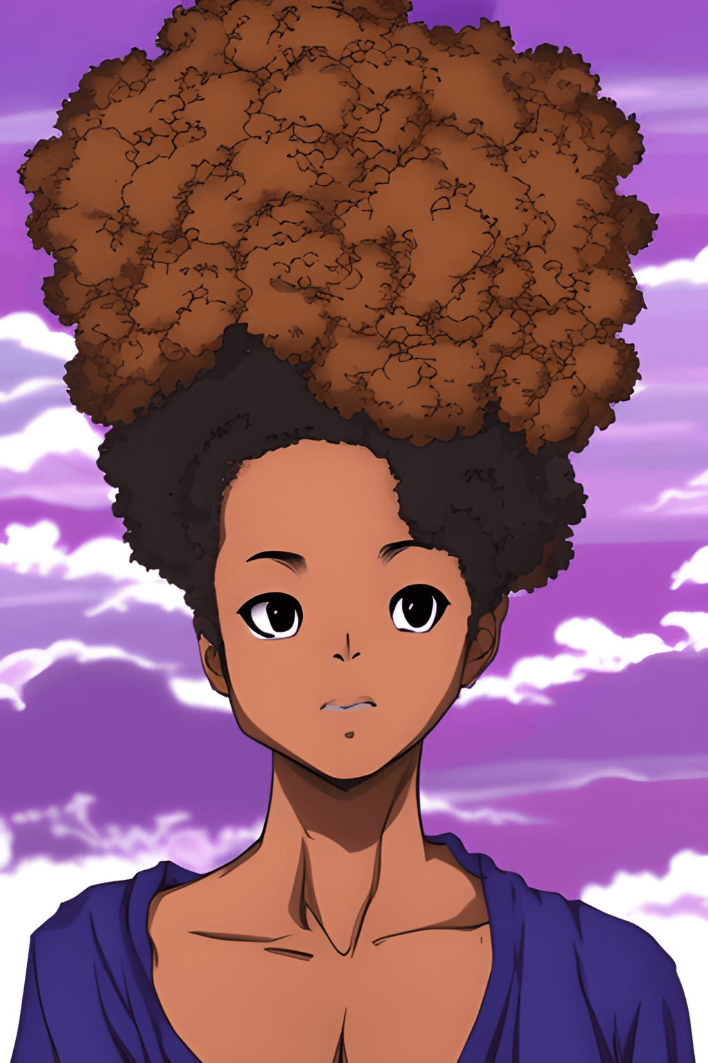 Afro Anime Graphic · Creative Fabrica