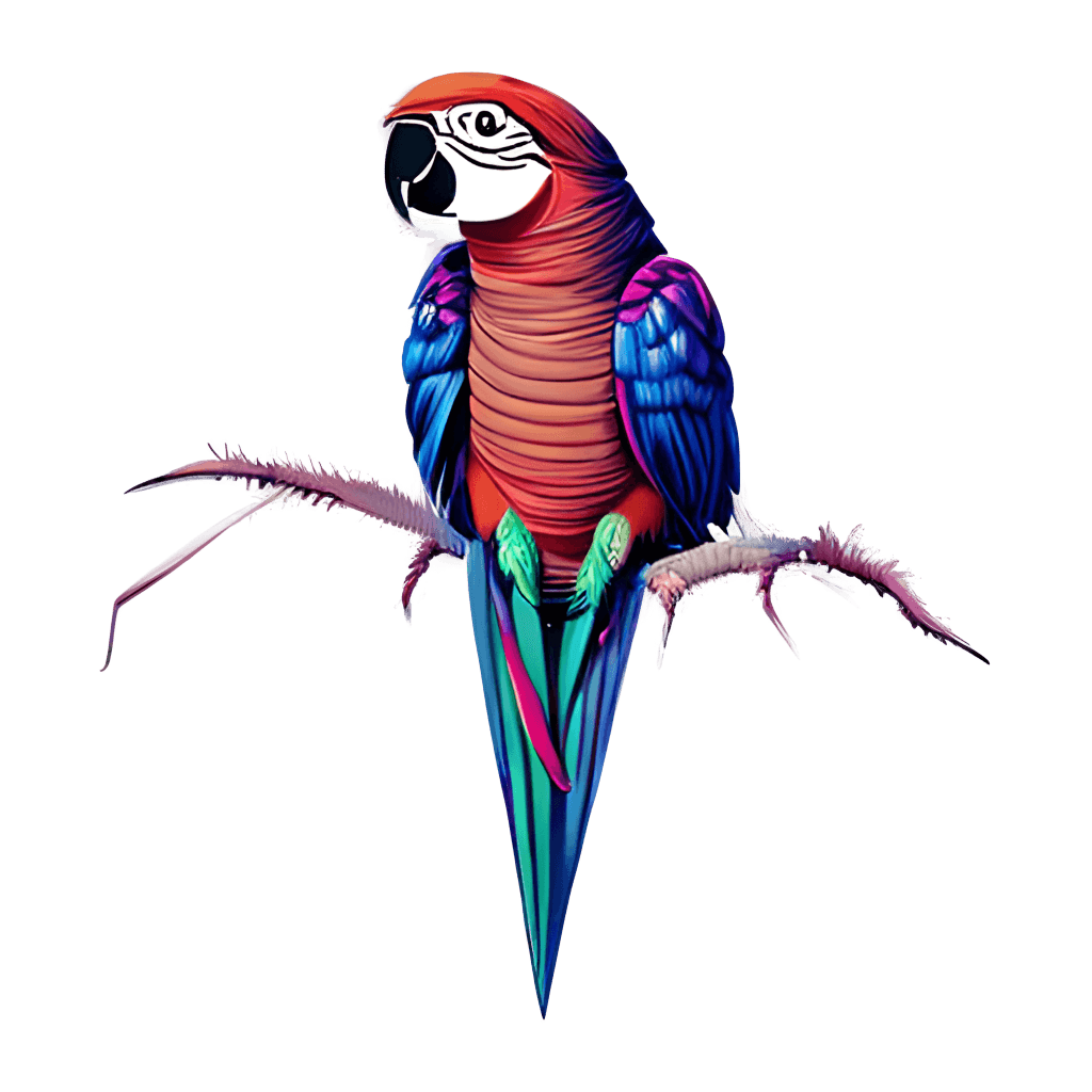 Inquisitive Cute Spider Parrot Pencil Sketch · Creative Fabrica