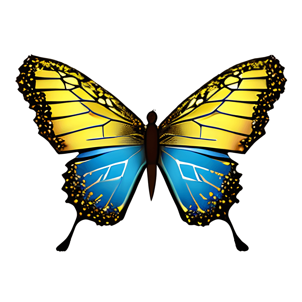 Butterfly Clipart Yellow Realistic and Detailed · Creative Fabrica