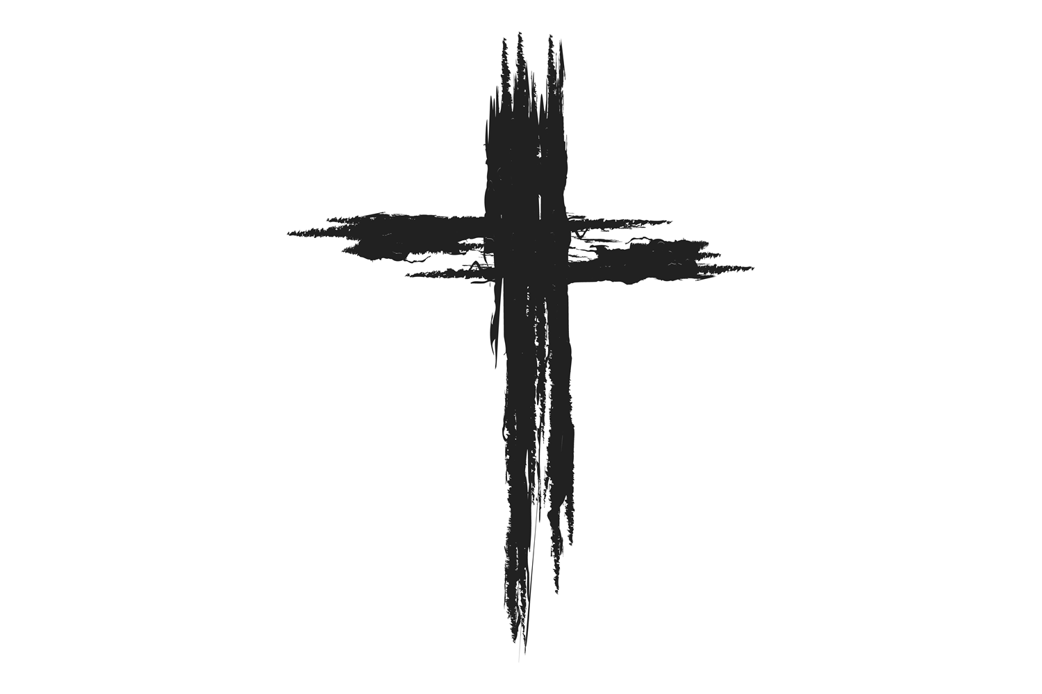 Grunge Cross in Brush Stroke Style. Arti Graphic by vectortatu ...