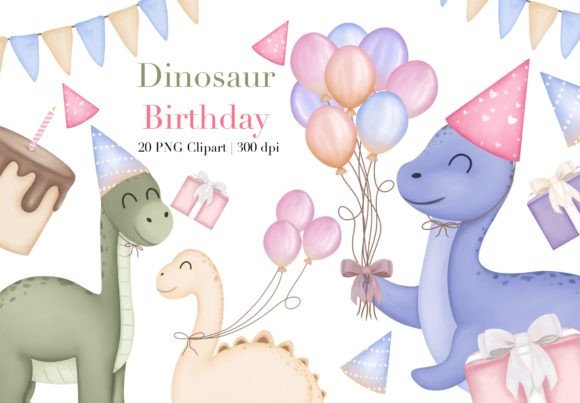 Creative Converting Girl Dino Decorations and Favors Kit