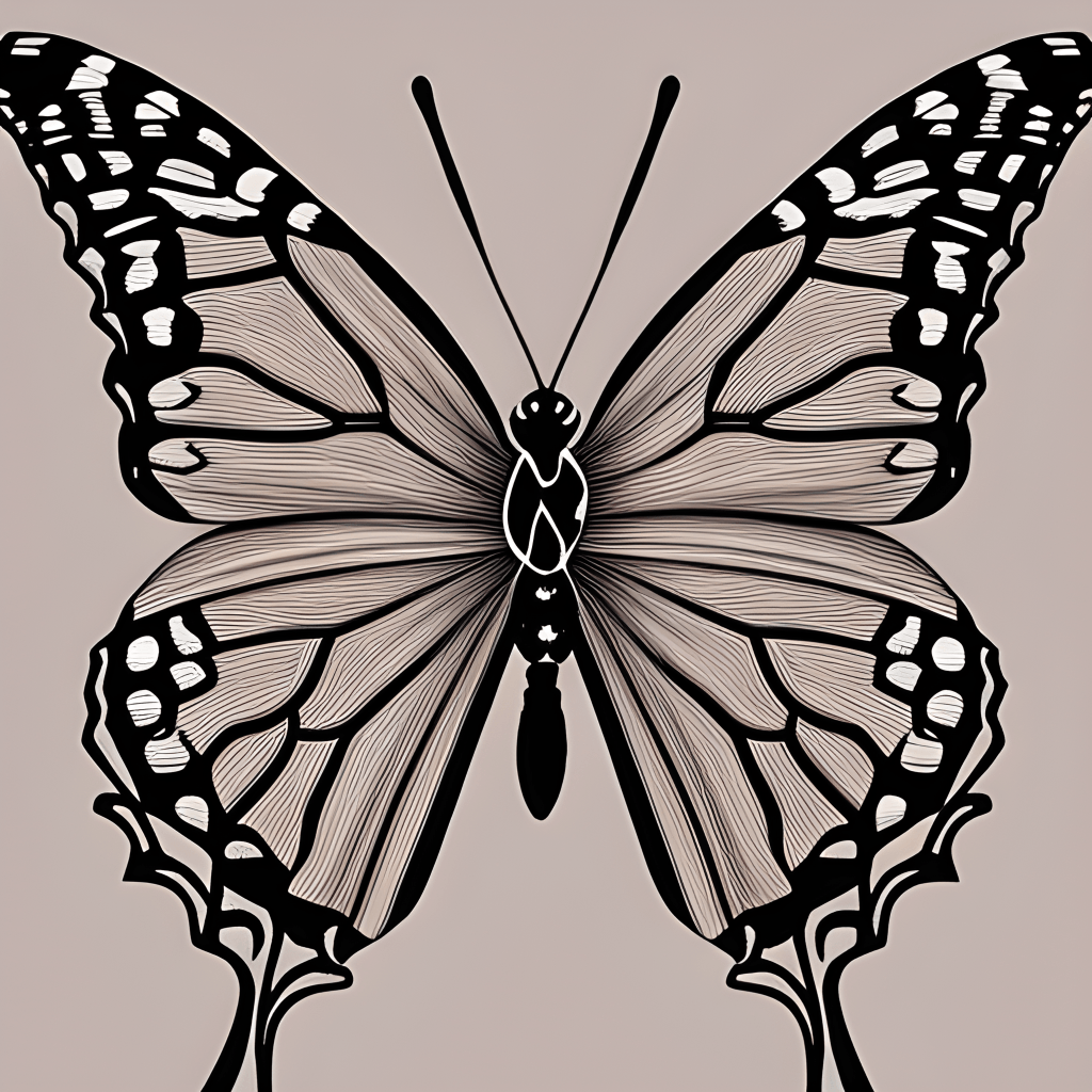 Butterfly Illustration Hyper Realistic Intricate Detail Cartoon ...