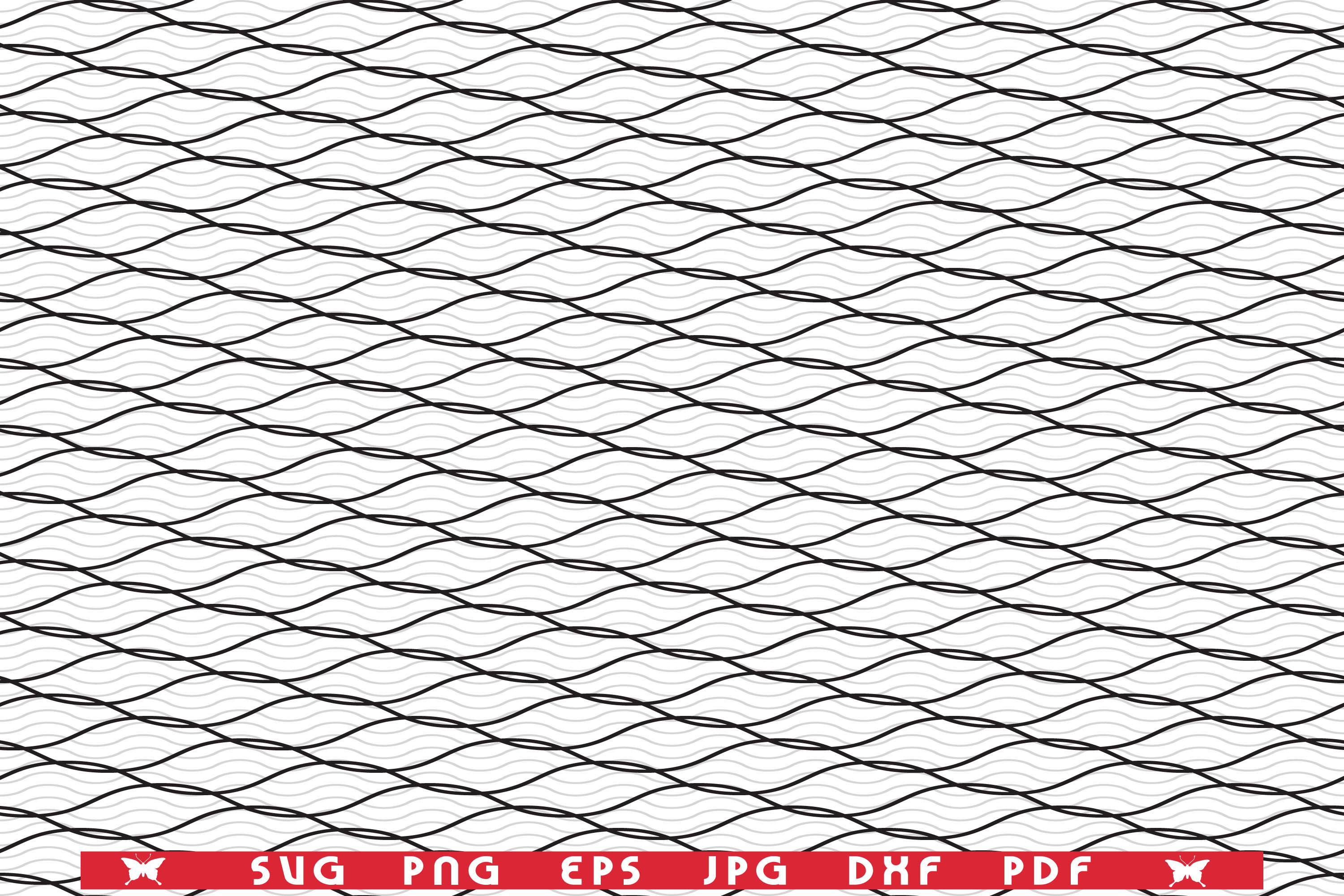 SVG Wavy Black Lines, Seamless Pattern Graphic by DesignStudioRM ...
