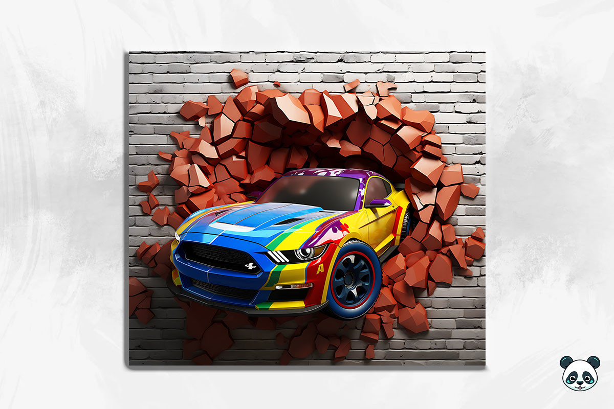 3D Race Car Cracked Hole Tumbler 8 Graphic by Pandastic · Creative Fabrica