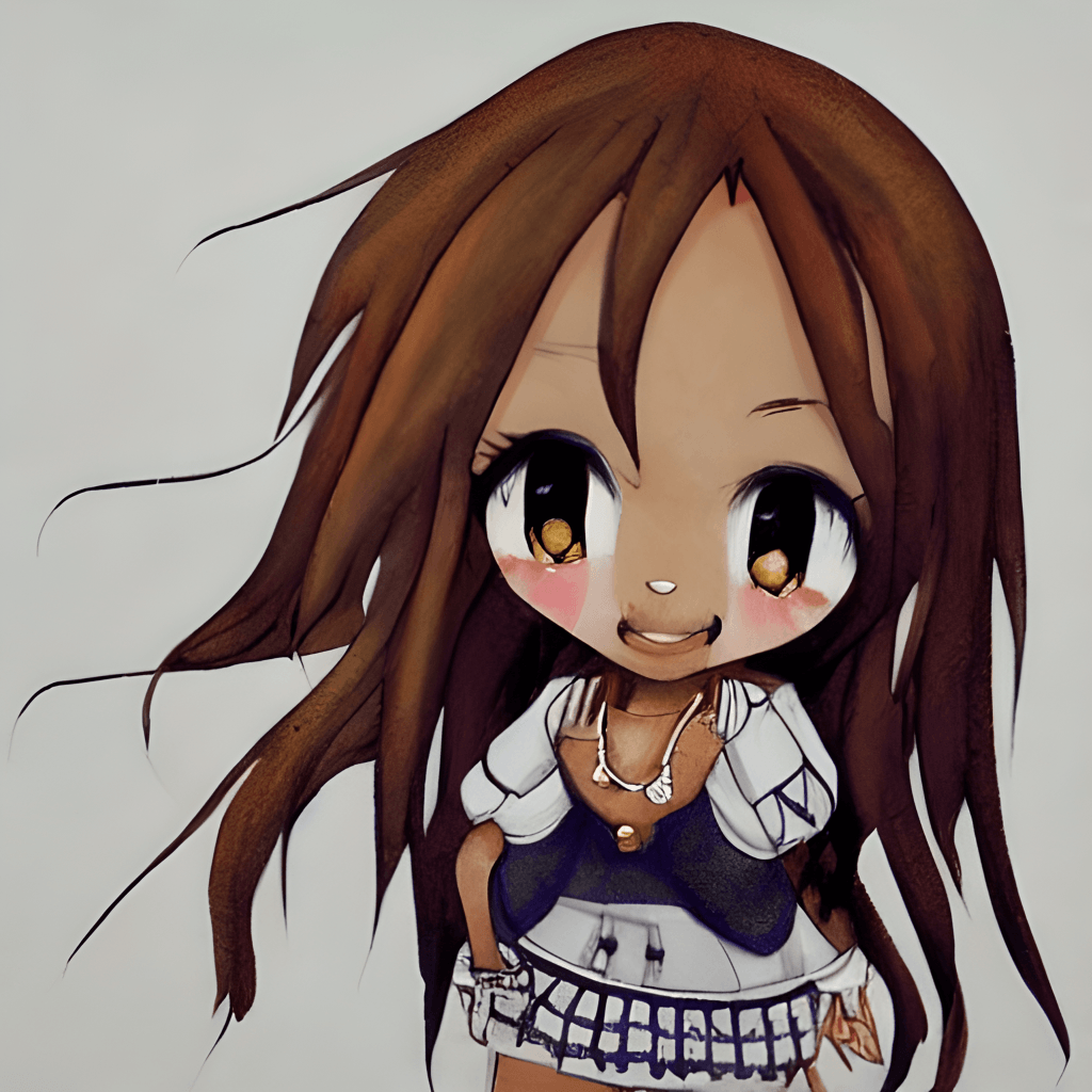 Black Girl Kawaii Chibi Graphic · Creative Fabrica