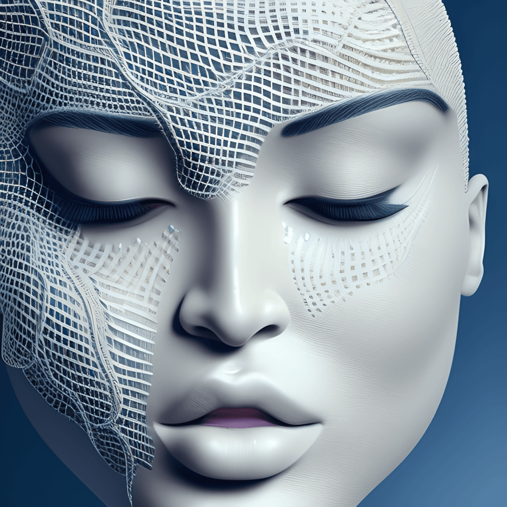 Face Coming out of a Wall Complex 3D Render · Creative Fabrica
