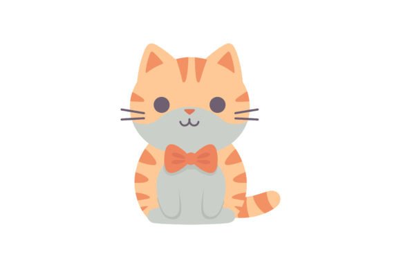 Kawaii Cat Flat Icon Vector, Cat Icons Graphic by T-Shirt Pond
