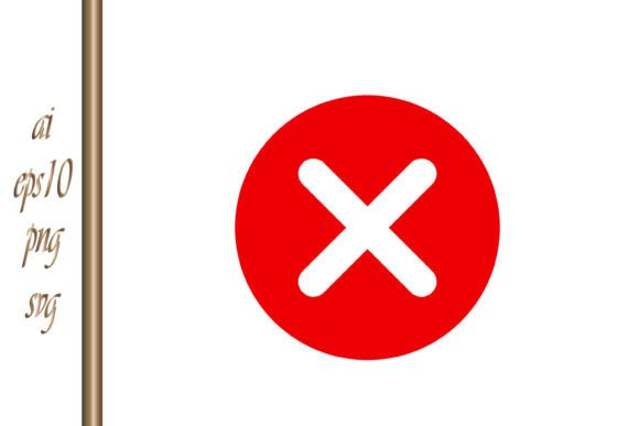 Red Cross Icon Check Mark Clipart X No Gráfico por IrynaShancheva