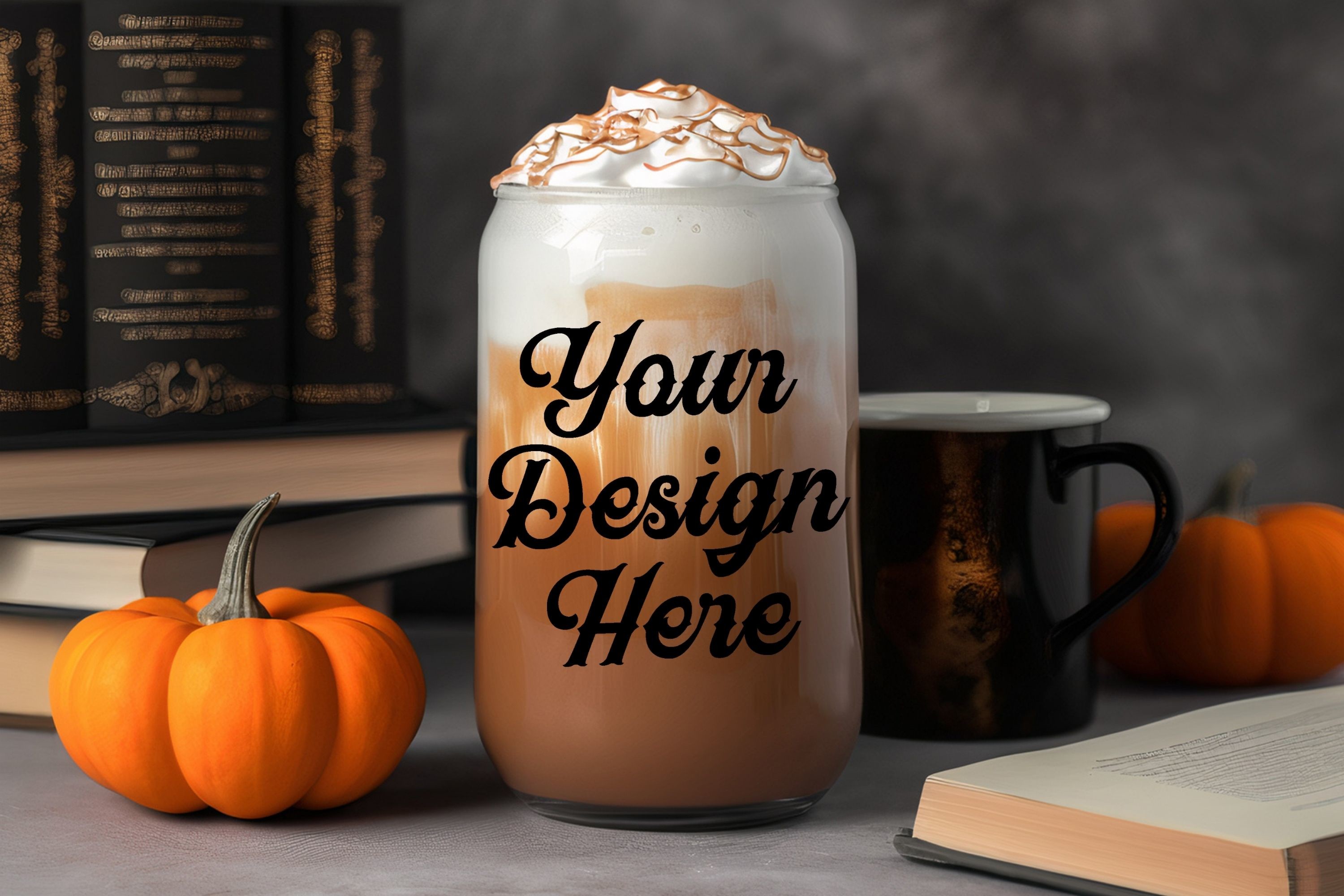 Fall Season Can Glass Smart Mockup Graphic by DecalsAndDaydreams · Creative  Fabrica