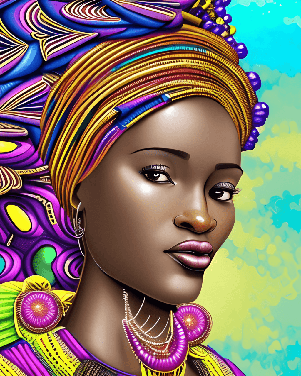 Beautiful Realistic African Chest Shot · Creative Fabrica